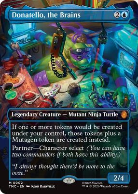 SJF Donatello, the Brains (0002) (Borderless) - Commander: Teenage Mutant Ninja Turtles (TMC) Commander: Teenage Mutant Ninja Turtles Foil