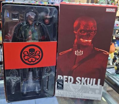 SJ1 Red Skull Figura Sideshow Completa Marvel Figura
