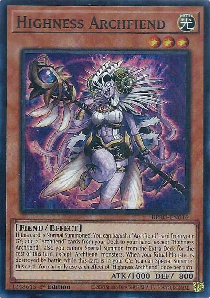 SJF Highness Archfiend - Burst Protocol (BPRO) Burst Protocol Super Rare