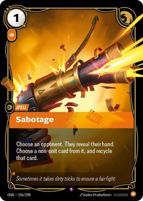SJF Sabotage - Origins (OGN) Origins Foil Ingles