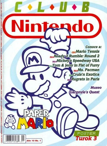 SJ4 Club Nintendo Año 10 Numero 1 Paper Mario Revista