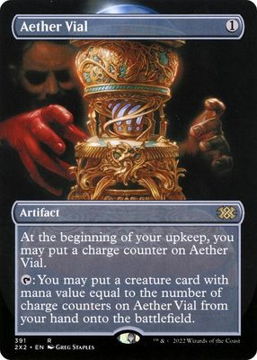 SJF Aether Vial (Borderless) - Double Masters 2022 (2X2) Double Masters 2022 Foil