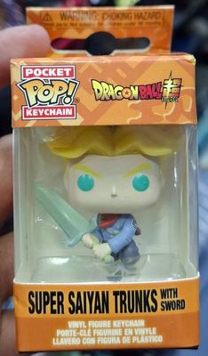 SJ3 Super Saiyan Trunks With Sword Llavero Pocket Pop Dragon Ball Funko