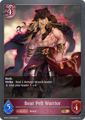 Bear Pelt Warrior - P23EN (Foil) - BP06: Paragons of the Colosseum (BP06) BP06: Paragons of the Colosseum Foil