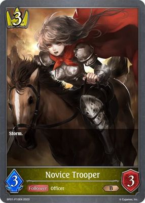 Novice Trooper - P10EN (Foil) - BP01: Advent of Genesis (BP01) BP01: Advent of Genesis Foil