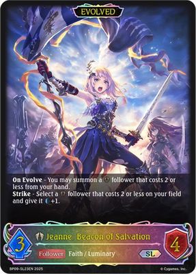 Jeanne, Beacon of Salvation (Evolved) (SL) - BP09: Duet of Dawn and Dusk (BP09) BP09: Duet of Dawn and Dusk Foil