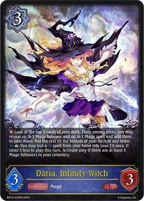 Daria, Infinity Witch - BP12: Worldreaver’s Descent (BP12) BP12: Worldreaver’s Descent Foil