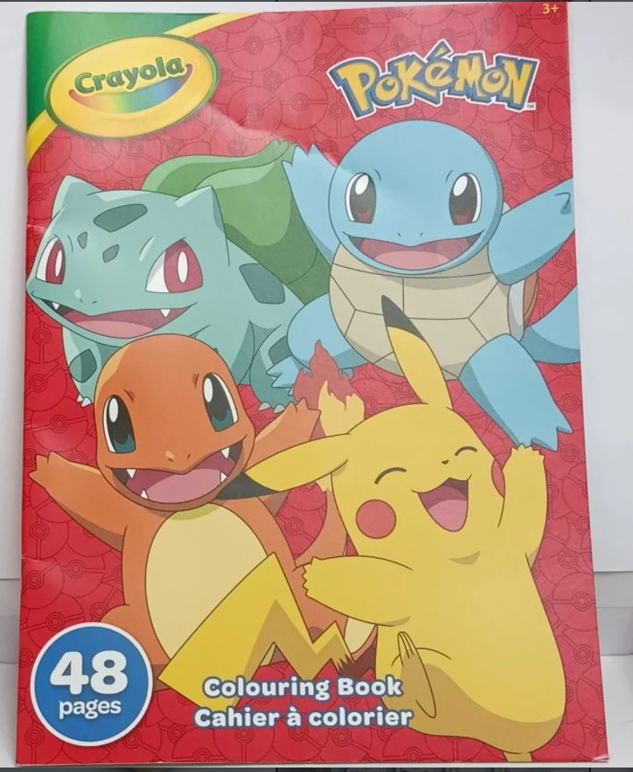 KM Libro para Colorear, Crayola, Pokémon, 48 hojas.