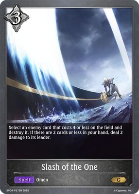 Slash of the One - P27EN (Foil) - BP08: Alterchaotica (BP08) BP08: Alterchaotica Foil