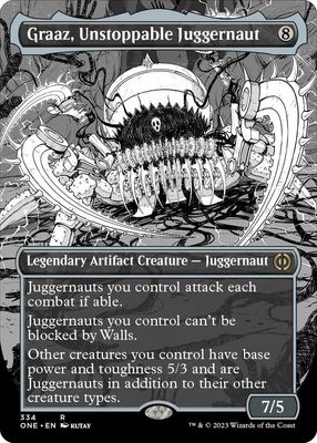 Graaz, Unstoppable Juggernaut (Borderless) - Phyrexia: All Will Be One (ONE) Phyrexia: All Will Be One.Foil