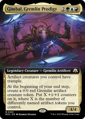 Gimbal, Gremlin Prodigy (Extended Art) - Commander: March of the Machine (MOC) Commander: March of the Machine. Foil