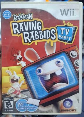 SJ1 Rayman Raving Rabbids TV Party Nintendo Wii Usado Completo