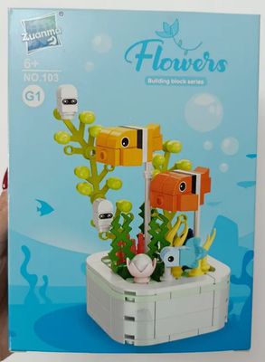 KM Flowers, Marine Series, "Regal Blue Tang", Tipo Lego