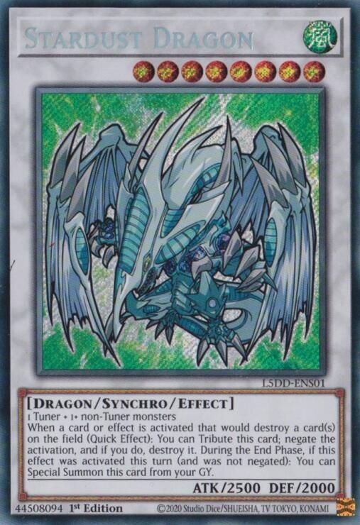 SJ Stardust Dragon (L5DD-ENS01) - Legendary 5D's Decks (L5DD) Legendary 5D's Decks Secret Rare