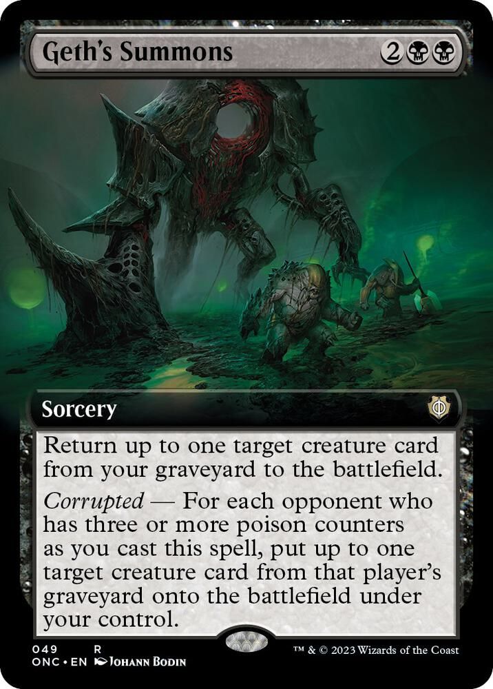 Geth's Summons (Extended Art) - Commander: Phyrexia: All Will Be One (ONC) Commander: Phyrexia: All Will Be One