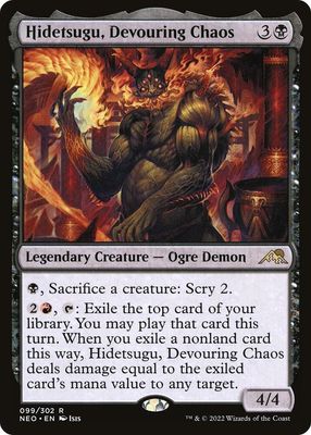 Hidetsugu, Devouring Chaos - Kamigawa: Neon Dynasty (NEO) Kamigawa: Neon Dynasty