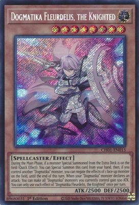 SJ ogmatika Fleurdelis, the Knighted (Secret Rare) - THE CHRONICLES DECK: The Fallen &amp; The Virtuous (All-Foil Edition) (CH01) THE CHRONICLES DECK: The Fallen &amp; The Virtuous (All-Foil Edition) Secret R