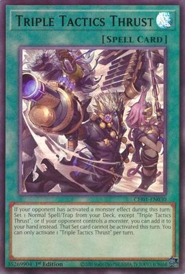 SJ Triple Tactics Thrust - THE CHRONICLES DECK: The Fallen &amp; The Virtuous (All-Foil Edition) (CH01) Ultra Rare
