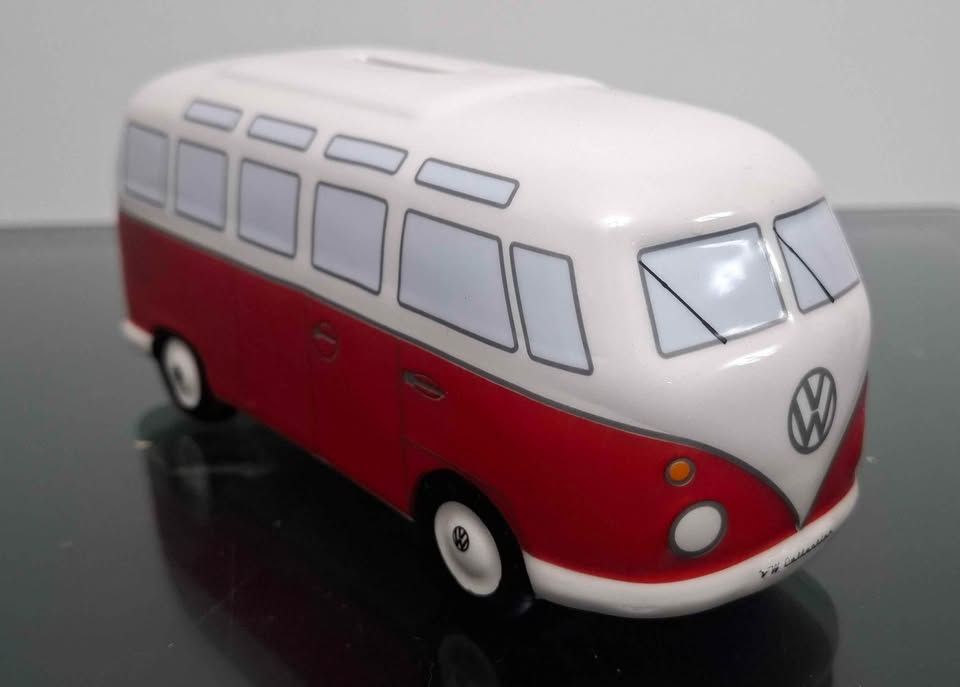 CW Collection Volkswagen Alcancía Brisa Red Bus de Ceramica