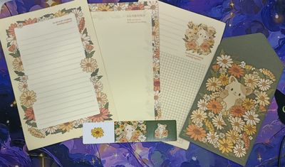 KM Set de 12 artículos (3 sobres, 6 cartas, 3 pegatinas de sellado) Hamster