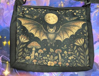 KM Bolso de Tela Murciélago 🦇 🌑 🍄