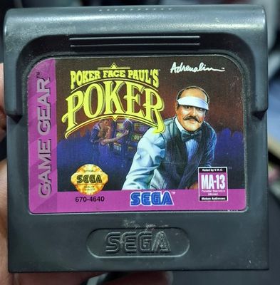 SH1 Poker Face Paul's Poker Sega Game Gear Cartucho