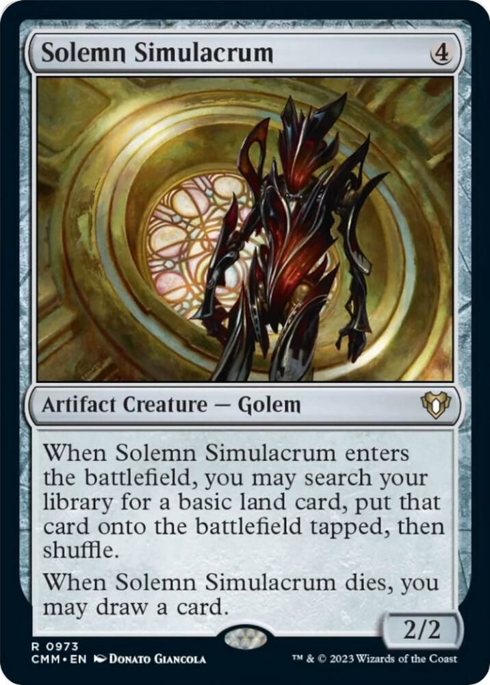 SJ Solemn Simulacrum - Commander Masters (CMM) Commander Masters