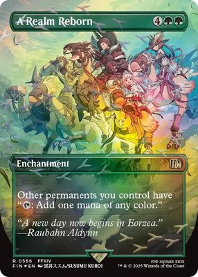 SJF A Realm Reborn (Borderless) (Chocobo Track Foil) - FINAL FANTASY (FIN) FINAL FANTASY Foil