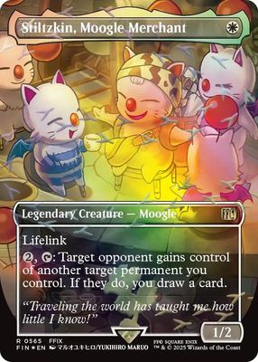 SJF Stiltzkin, Moogle Merchant (Borderless) (Chocobo Track Foil) - FINAL FANTASY (FIN) FINAL FANTASY Foil