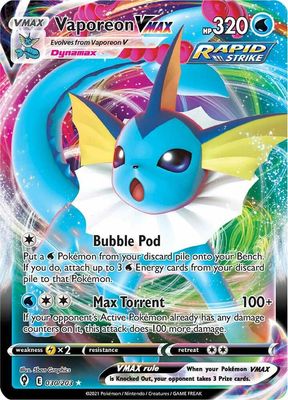 SJF Vaporeon VMAX - SWSH07: Evolving Skies (SWSH07) SWSH07: Evolving Skies