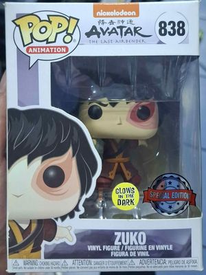 SJ1 Zuko Figura Funko Pop 838 Avatar Airbender Glows Special Edition