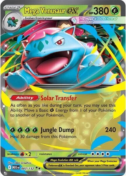 SJF Mega Venusaur ex - 003/132 - ME01: Mega Evolution (MEG) ME01: Mega Evolution