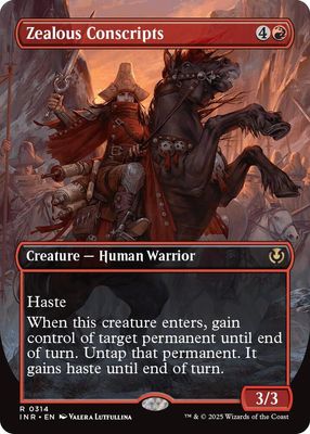 SJ Zealous Conscripts (Borderless) - Innistrad Remastered (INR) Innistrad Remastered Foil