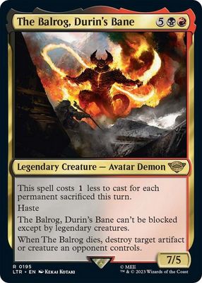 SJ The Balrog, Durin's Bane - Universes Beyond: The Lord of the Rings: Tales of Middle-earth (LTR) Universes Beyond: The Lord of the Rings: Tales of Middle-earth