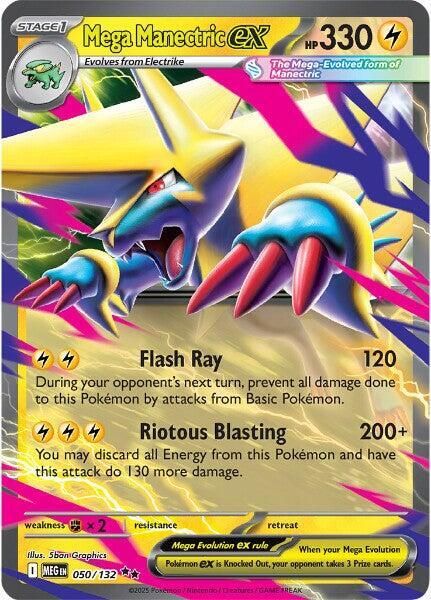 SJF Mega Manectric ex - 050/132 - ME01: Mega Evolution (MEG) ME01: Mega Evolution