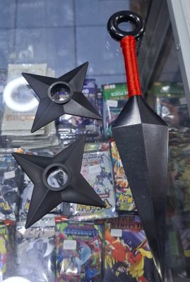 SH1 Kunai Y Estrellas Ninja Cosplay Naruto Plástico
