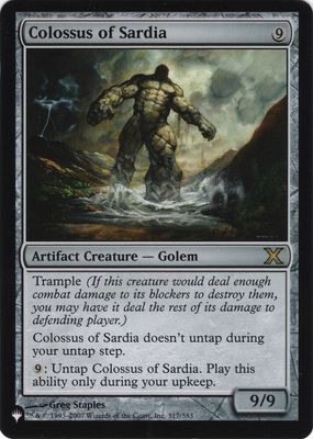SJ Colossus of Sardia - The List Reprints (LIST) The List Reprints