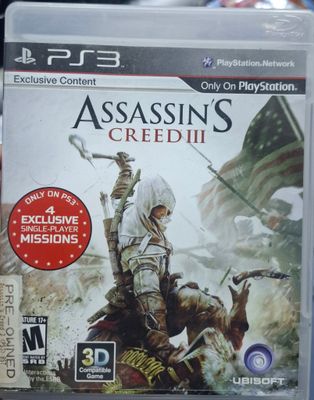 SJ1 Assassins Creed III Playstation 3 Usado Completo