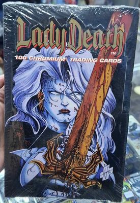 SJ1 Lady Death 100 Chromium Trading Cards Nuevo Sellado