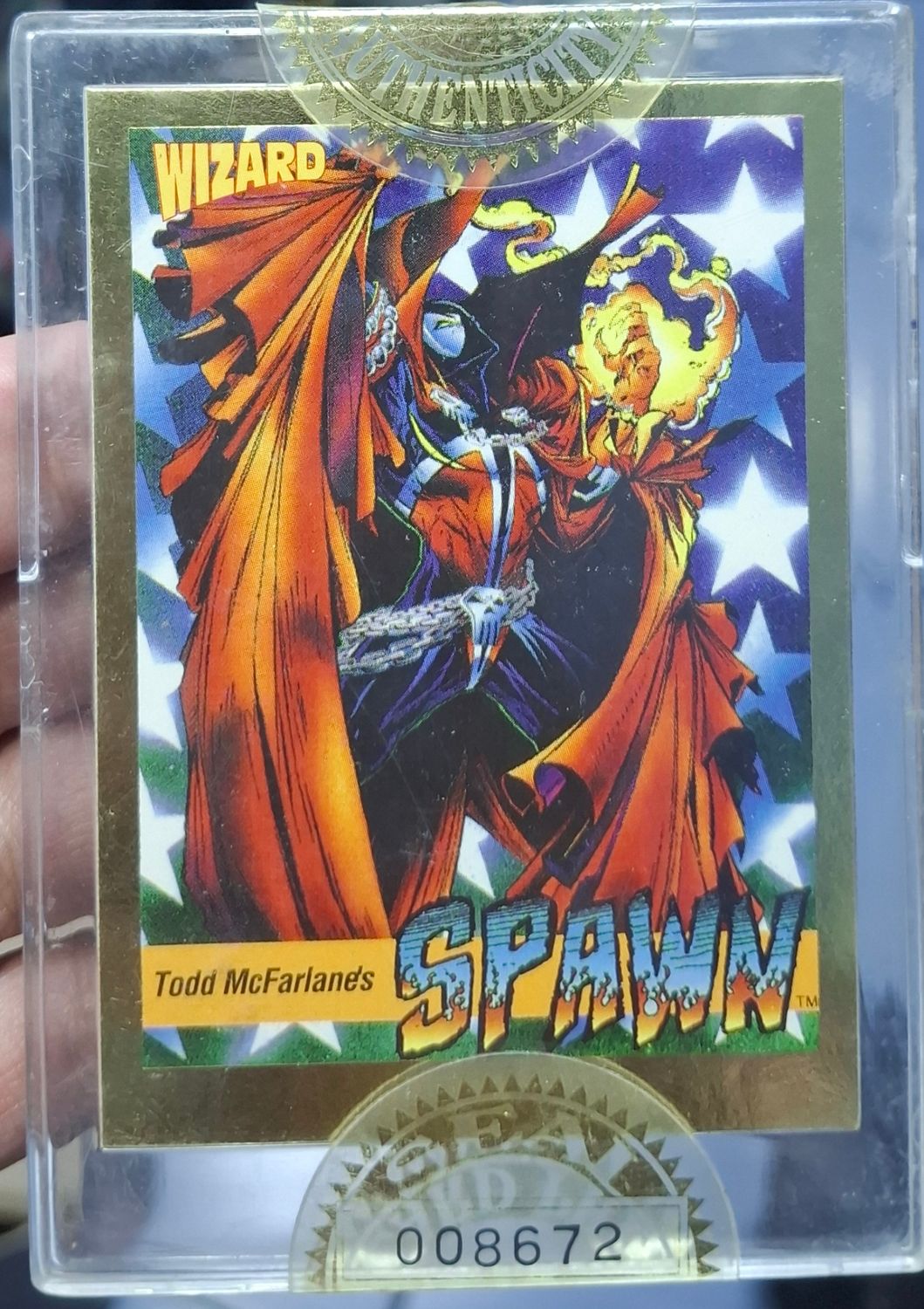 SJF Spawn 1992 Wizard Magazine Series 1 Gold Trading Card