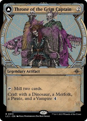 Throne of the Grim Captain (Showcase) - The Lost Caverns of Ixalan (LCI) The Lost Caverns of Ixalan Foil