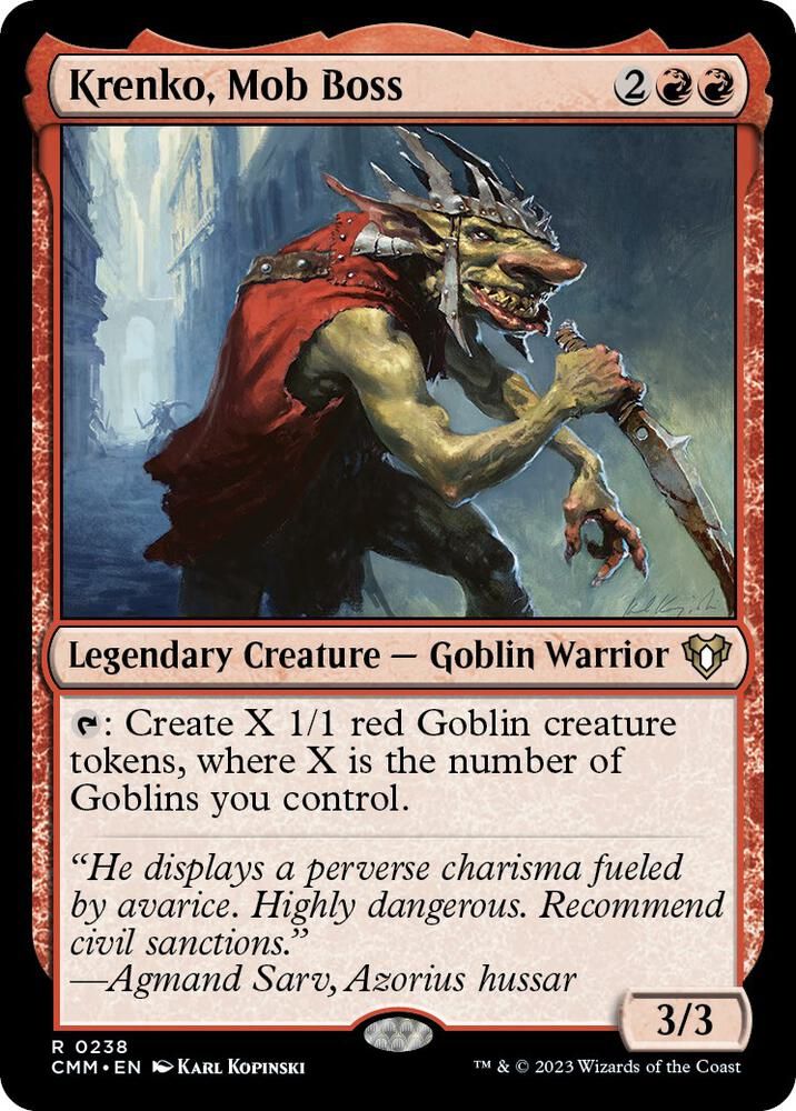Krenko, Mob Boss - Commander Masters (CMM) Commander Masters