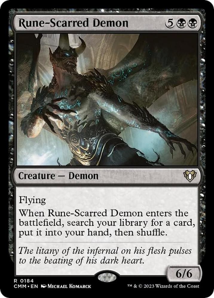 Rune-Scarred Demon - Commander Masters (CMM) Commander Masters