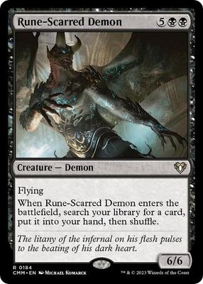 Rune-Scarred Demon - Commander Masters (CMM) Commander Masters