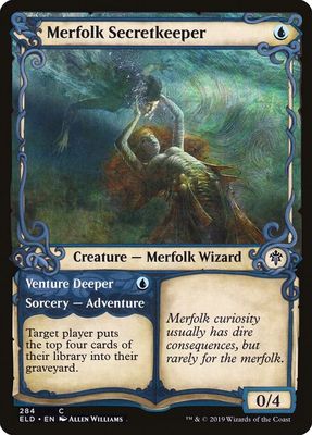 Merfolk Secretkeeper (Showcase) - Throne of Eldraine (ELD) Throne of Eldraine