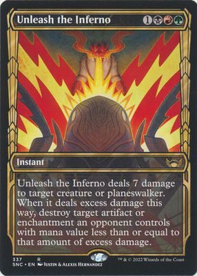 Unleash the Inferno 337 - Showcase Golden Age Streets of New Capenna Collector Booster Singles Foil