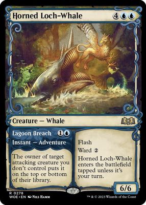 Horned Loch-Whale (Showcase) - Wilds of Eldraine (WOE) Wilds of Eldraine