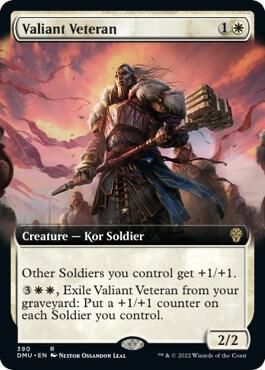 Valiant Veteran (Extended Art) - Dominaria United (DMU) Dominaria United
