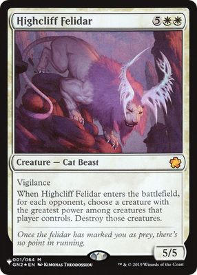 Highcliff Felidar - The List Reprints (LIST) The List Reprints