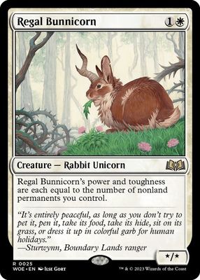 Regal Bunnicorn - Wilds of Eldraine (WOE) Wilds of Eldraine
